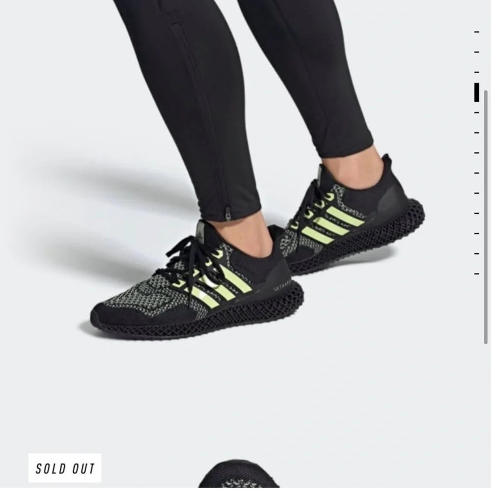 Adidas Black and Yellow Athletic Shoes with Mesh Upper - Picture 5 of 6